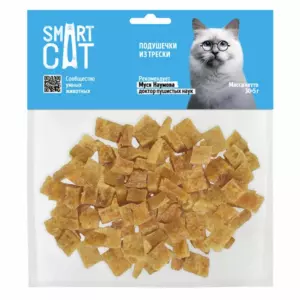 Smart Cat Подушечки из трески — лакомство для кошек всех возрастов