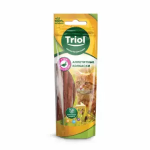 Triol Аппетитные колбаски из утки с лососем для взрослых кошек