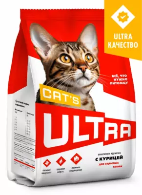 Ultra Аппетитные Кружочки с Курицей для взрослых кошек