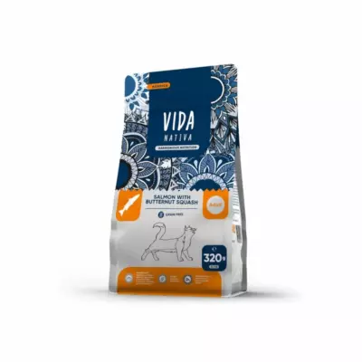 VIDA Nativa беззерновой корм для взрослых кошек с лососем и тыквой