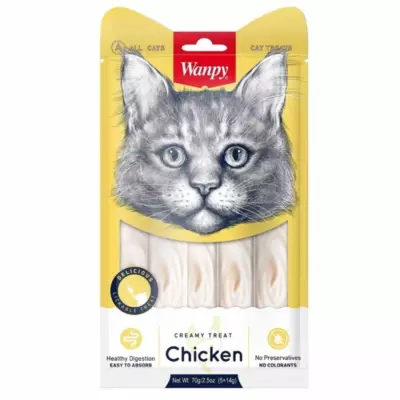 Wanpy Cat Нежное пюре из курицы для взрослых кошек