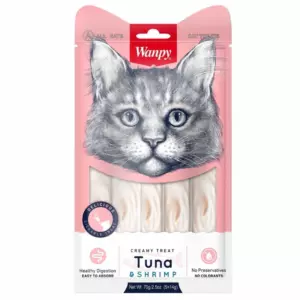 Wanpy Cat «Нежное пюре» из тунца и креветок для взрослых кошек всех пород