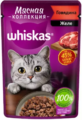 Whiskas Мясная коллекция для взрослых кошек с говядиной