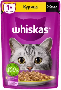 Whiskas желе с курицей для взрослых кошек